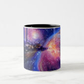 Galaxiale planeet en nebula tweekleurige koffiemok (Center)