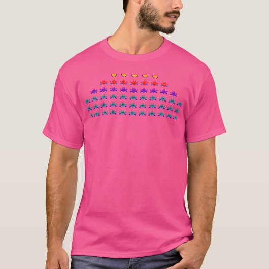 Galaxians Aliens - 70's80's Arcade Game Design T-shirt (Voorkant)