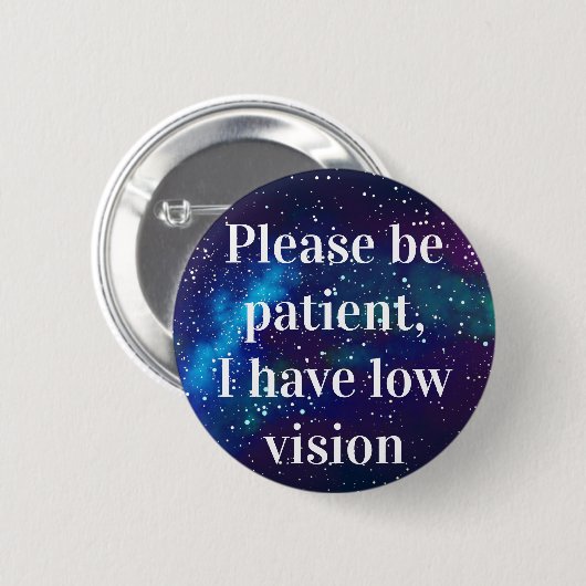 galaxidentiteit met laag zicht ronde button 5,7 cm (Voorkant /achterkant)