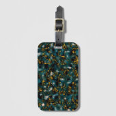 Galaxies Black Blue & Copper Bagagelabel (Voorkant (verticaal))