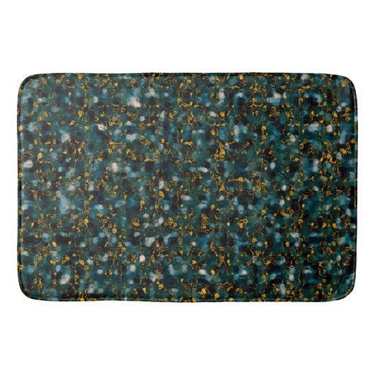 Galaxies Black Blue & Gold Badmat (Voorkant)