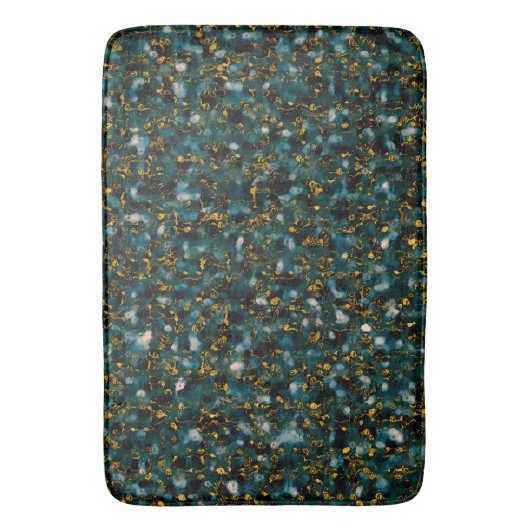 Galaxies Black Blue & Gold Badmat (Voorkant Verticaal)