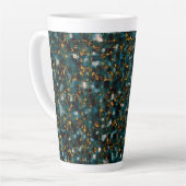 Galaxies Black Blue & Gold Latte Mok (Linkerhoek)