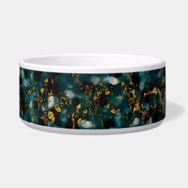 Galaxies Black Blue & Gold Voerbakje