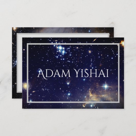 Galaxies Flat Dank je wel briefkaart (Voorkant / Achterkant)