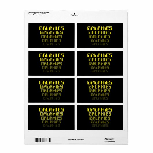 GALAXIES GALAXIES GALAXIES GALAXIES GALAXIES ETIKET (Full Sheet)
