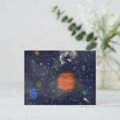 Galaxies met sterren en planeten in de ruimte briefkaart (Staand voorkant)