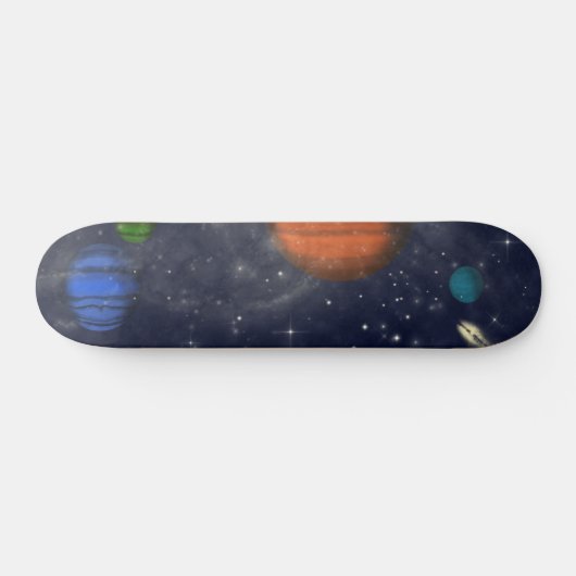 Galaxies met sterren en planeten in de ruimte persoonlijk skateboard (Horizontaal)
