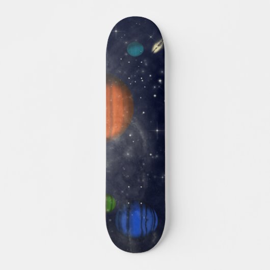 Galaxies met sterren en planeten in de ruimte persoonlijk skateboard (Voorkant)