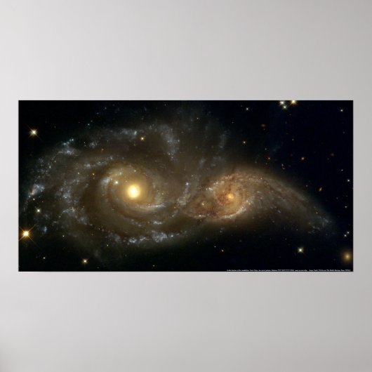Galaxies NGC 2207 & IC 2163 Poster (Voorkant)