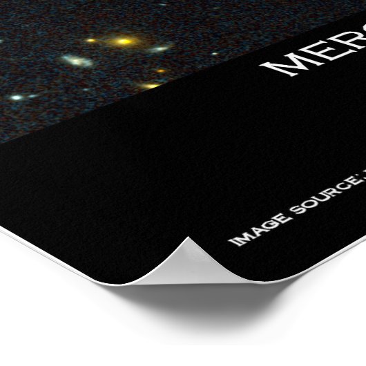 Galaxies samenvoegen, kosmische botsingen poster (Hoek)