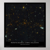 Galaxies samenvoegen, kosmische botsingen poster (Voorkant)