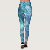 Galaxy 2 Abstract Space Blauwe Leggings (Achterkant)