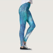 Galaxy 3 Soft Blue Abstracte Leggings (Rechts)