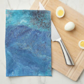 Galaxy 3 Zachte Blauwe Abstracte Handdoek (Quarter Fold)