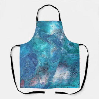 Galaxy 3 Zachte Blauwe Abstracte Schort