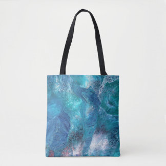 Galaxy 3 Zachte Blauwe Abstracte Tote Bag