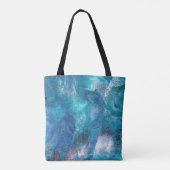 Galaxy 3 Zachte Blauwe Abstracte Tote Bag (Achterkant)