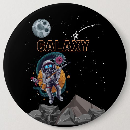 GALAXY aap knop Ronde Button 6,0 Cm (Voorkant)