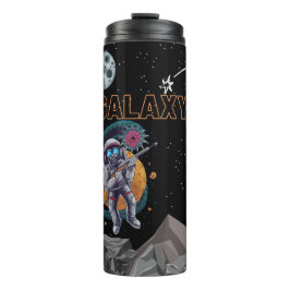 Galaxy aap met een pistool uit de ruimte, melkwegs thermosbeker