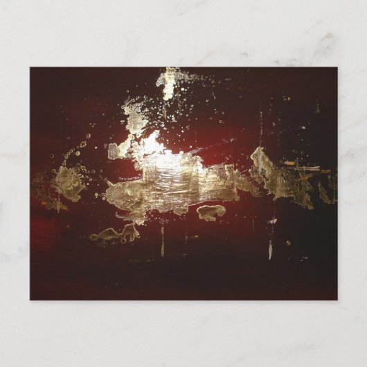 Galaxy - Abstract expressionist Red Brown Gold Briefkaart (Voorkant)