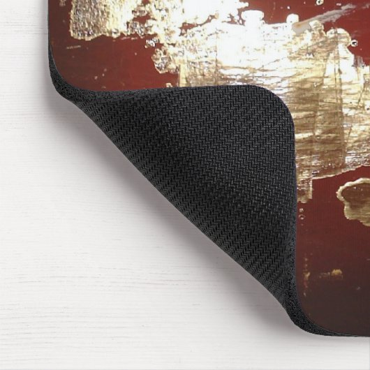 Galaxy - Abstract expressionist Red Brown Gold Muismat (Hoek)