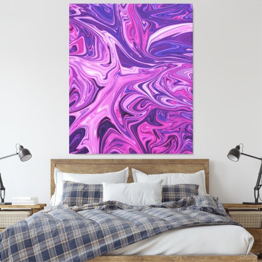 Galaxy Abstract kleurig schilderen | Beste abstrac Canvas Afdruk (Insitu (Slaapkamer))