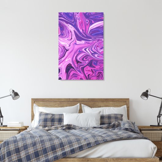 Galaxy Abstract kleurig schilderen | Beste abstrac Canvas Afdruk (Insitu (Slaapkamer))