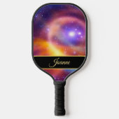 Galaxy Abstracte sterren Cosmic Gases Jouw naam Pickleball Paddle (Voorkant)