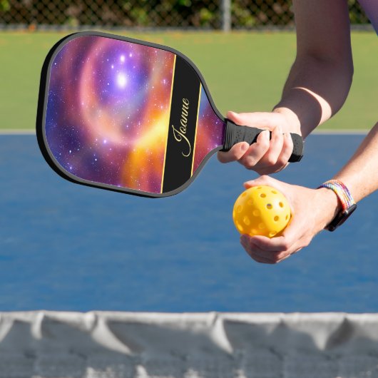 Galaxy Abstracte sterren Cosmic Gases Jouw naam Pickleball Paddle (Insitu)