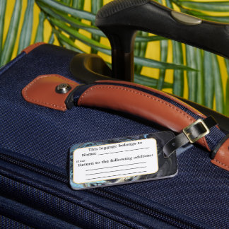 Galaxy Acrylic Pour Geïnspireerd Bagagelabel