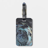 Galaxy Acrylic Pour Geïnspireerd Bagagelabel (Achterkant verticaal)