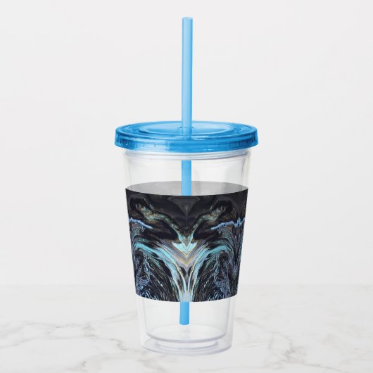 Galaxy Acrylic Pour Tumbler Acryl Drinkbeker (Rechts)