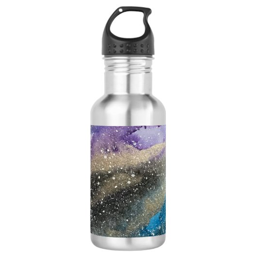 Galaxy Afdrukken Buitenruimte Waterverf Fles (Voorkant)