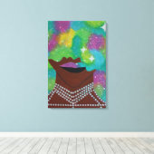 Galaxy Afro Canvas afdrukken (Insitu (Houten vloer))