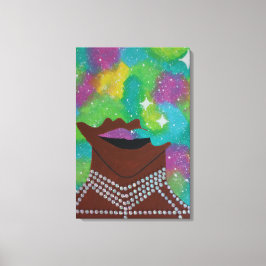 Galaxy Afro Canvas afdrukken