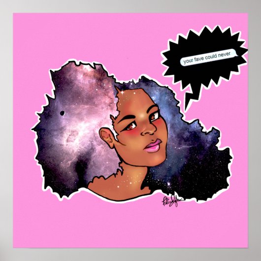 Galaxy Afro Poster (Voorkant)