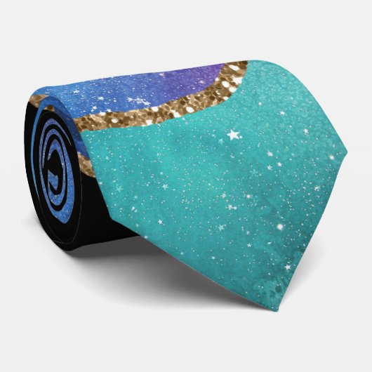 Galaxy Agaat met Goud Stropdas (Opgerold)