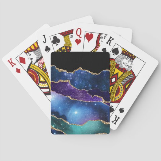Galaxy Agaat Serie Design 13  Pokerkaarten (Achterkant)