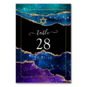 Galaxy Agate Bat Mitzvah Kaart (Achterkant)