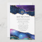 Galaxy Agate Bat Mitzvah Kaart (Voorkant)