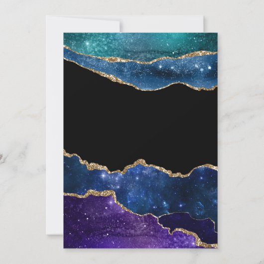 Galaxy Agate Bat Mitzvah Kaart (Achterkant)