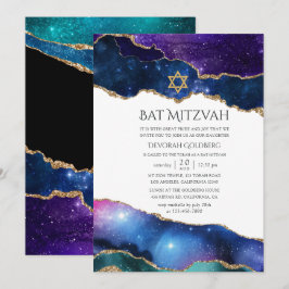 Galaxy Agate Bat Mitzvah Kaart