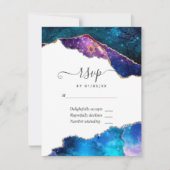 Galaxy Agate Bat Mitzvah RSVP Kaartje (Voorkant)