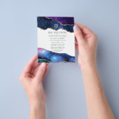 Galaxy Agate Bat Mitzvah uitnodiging Flyer (Hand)