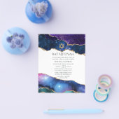Galaxy Agate Bat Mitzvah uitnodiging Flyer (Enkel)