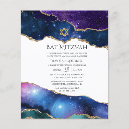 Galaxy Agate Bat Mitzvah uitnodiging Flyer
