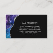 Galaxy Agate Modern Elegant Makeup Visitekaartje (Achterkant)