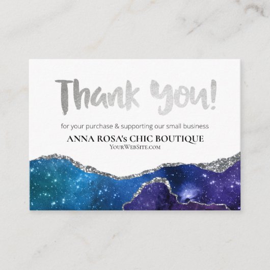 *~* Galaxy AGATE QR BEDANKT LOGO Review AP8 Informatiekaartje (Voorkant)