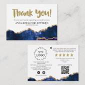 *~* Galaxy AGATE QR Logo DANK U Review AP8 Informatiekaartje (Voorkant / Achterkant)